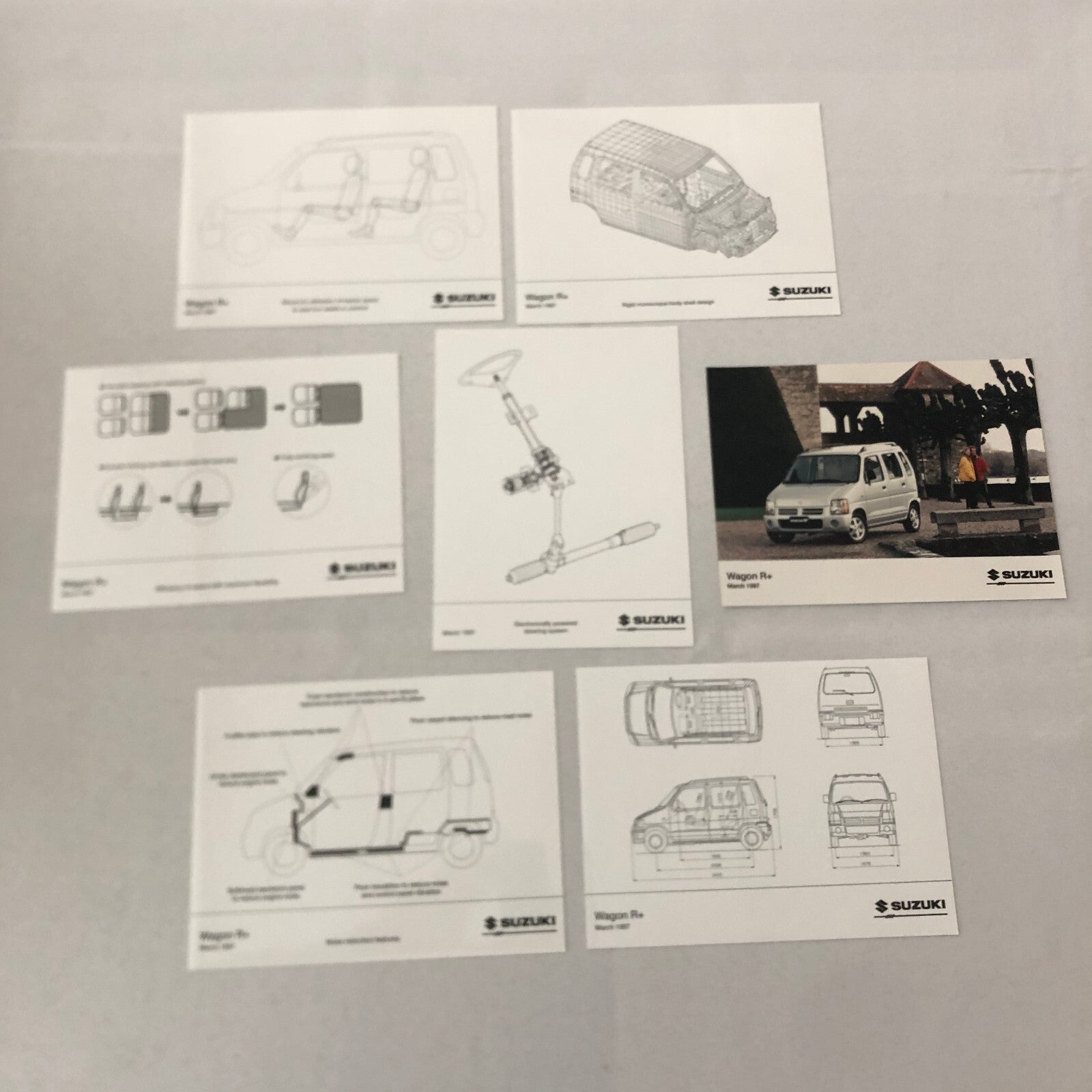 1997 Suzuki Wagon R Press Kit German Brochure Diskette 35mm Slides Photos