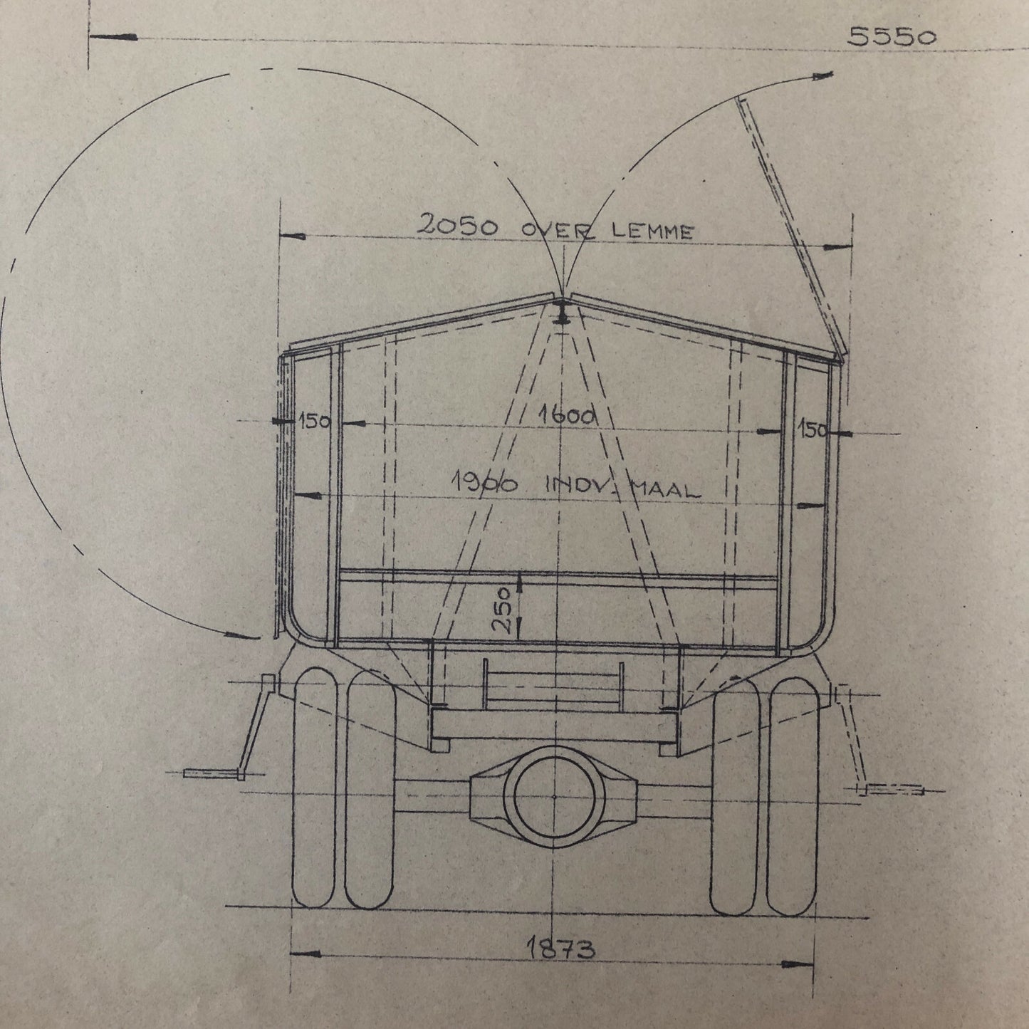 1936 Coachbuilder Truck Design Blueprint Rendering Blue Print 
