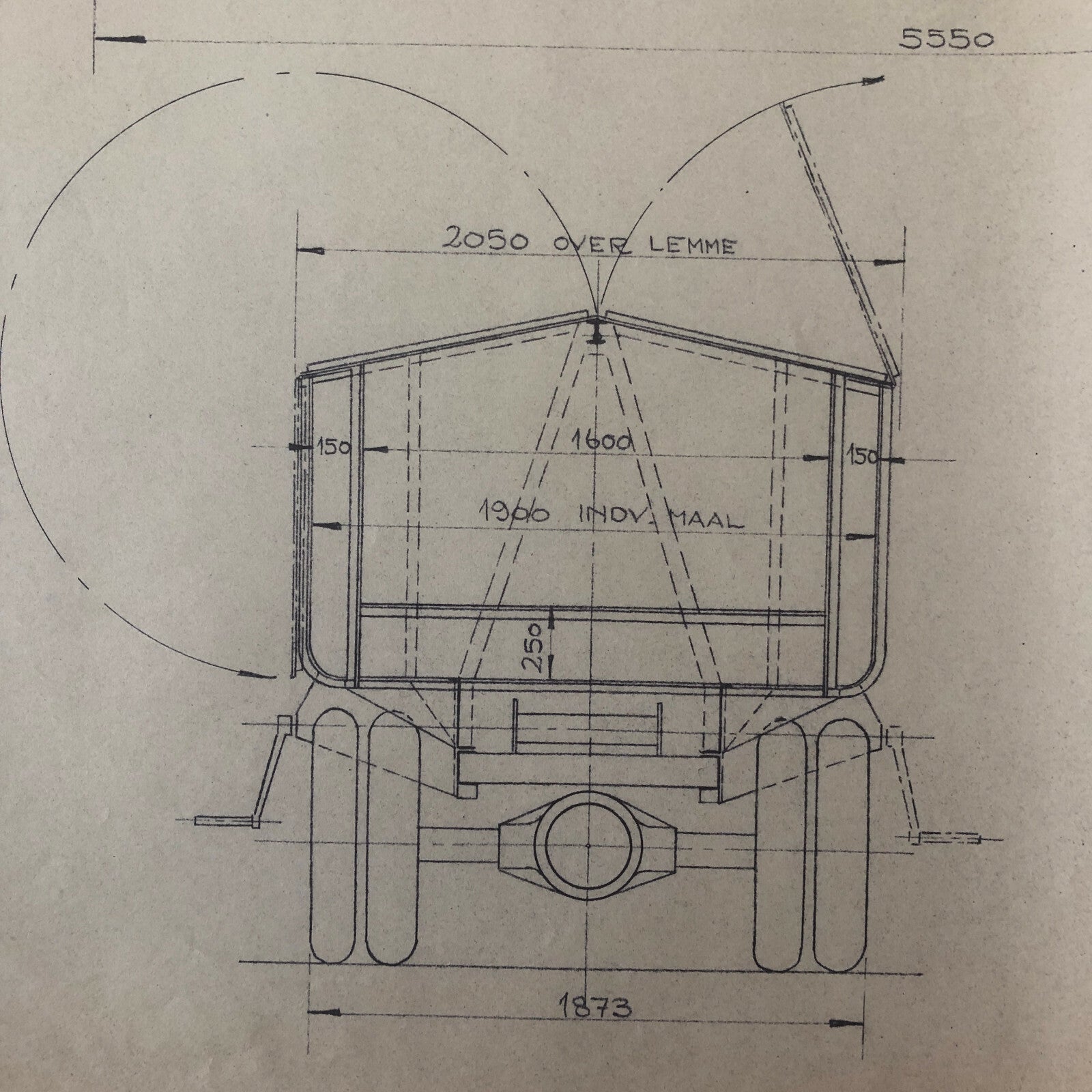1936 Coachbuilder Truck Design Blueprint Rendering Blue Print 