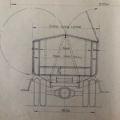 1936 Coachbuilder Truck Design Blueprint Rendering Blue Print 