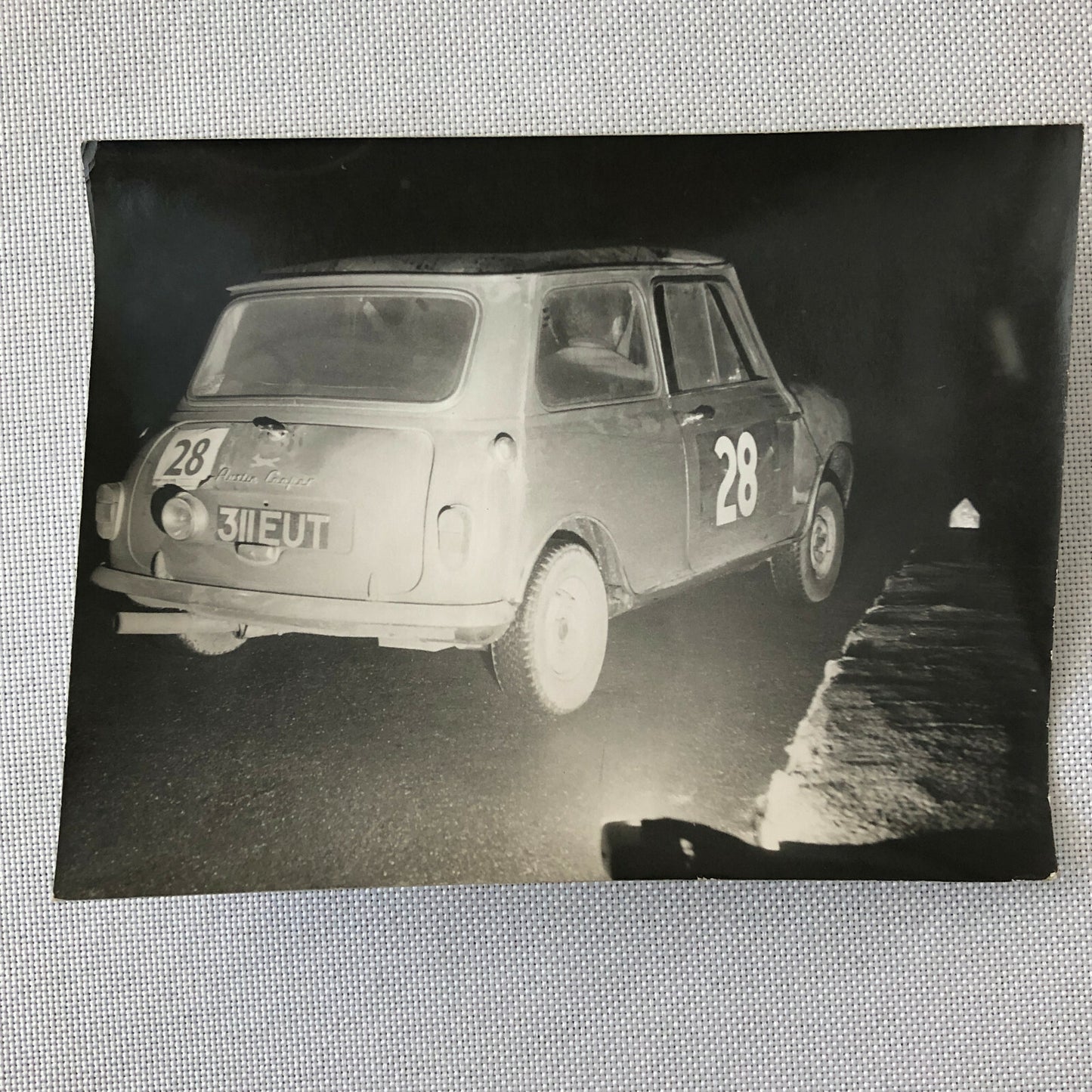 Vintage MINI Racing Car Photo Photograph Print - Rally Rallye Car ? 