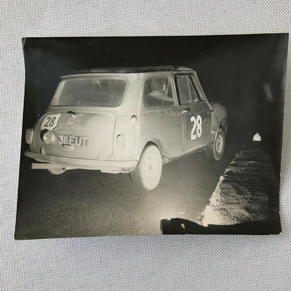 Vintage MINI Racing Car Photo Photograph Print - Rally Rallye Car ? 