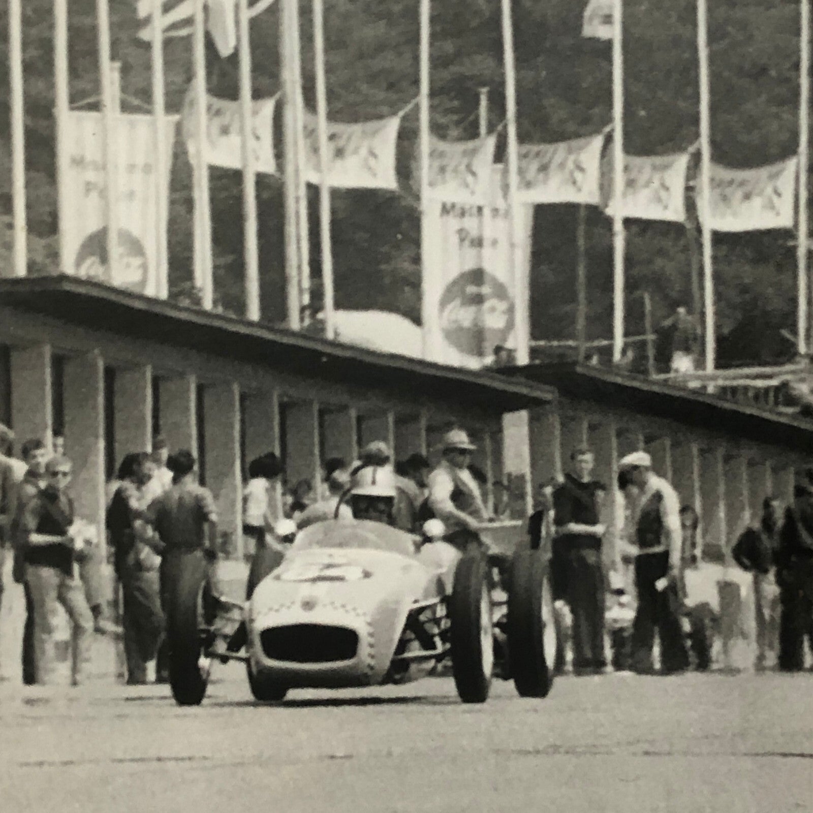 Vintage Solitude Grand Prix Racing Photo Photograph 1961 Borgward Sign