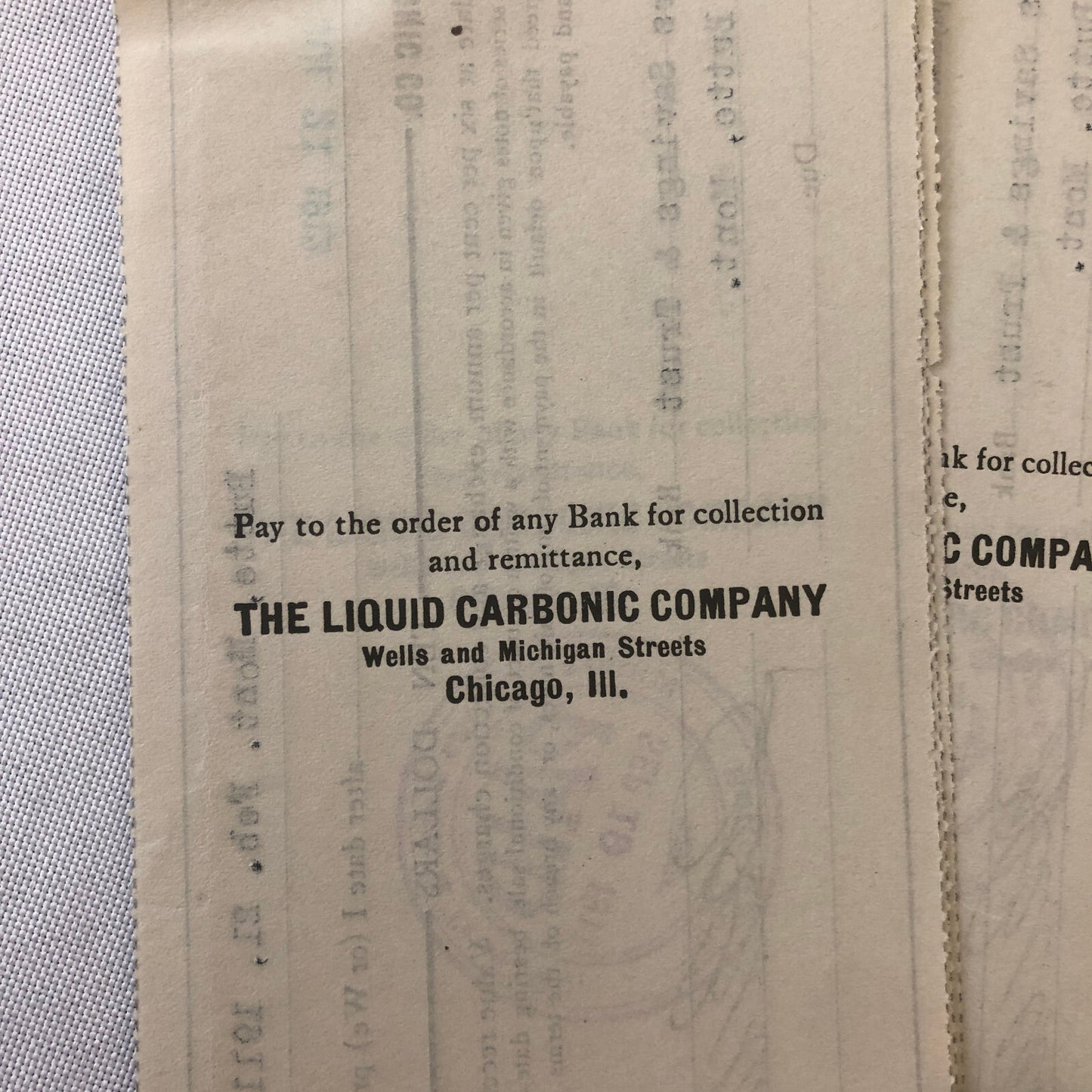 Liquid Carbonic Company Receipt Payment Note Document Ephemera Lot 26x 1911