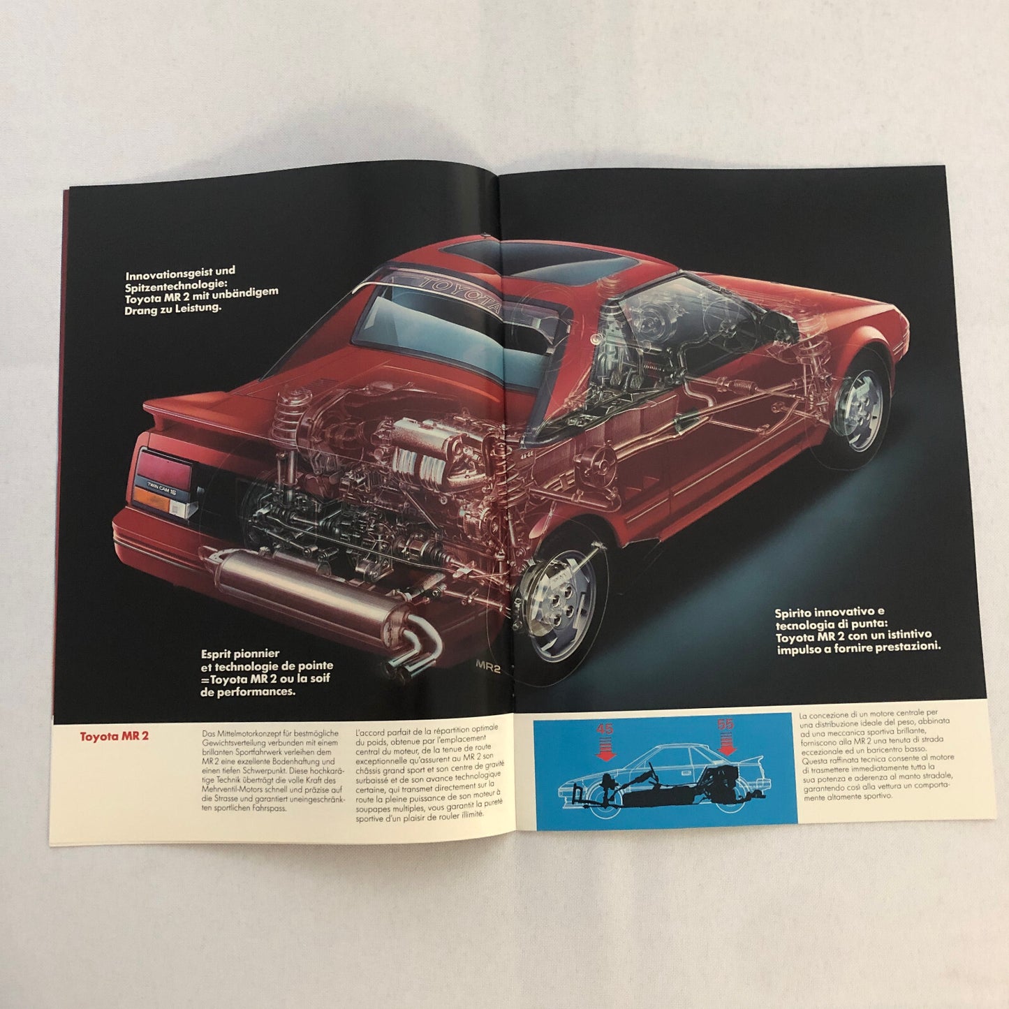 Vintage Toyota MR2 Car Sales Brochure Catalog Advertising GERMAN TEXT