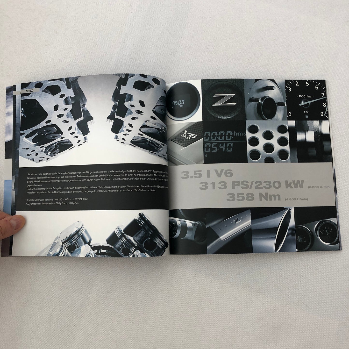 Nissan 350Z 350 Z Coupe and Roadster Car Sales Brochure Catalog GERMAN Text 2007