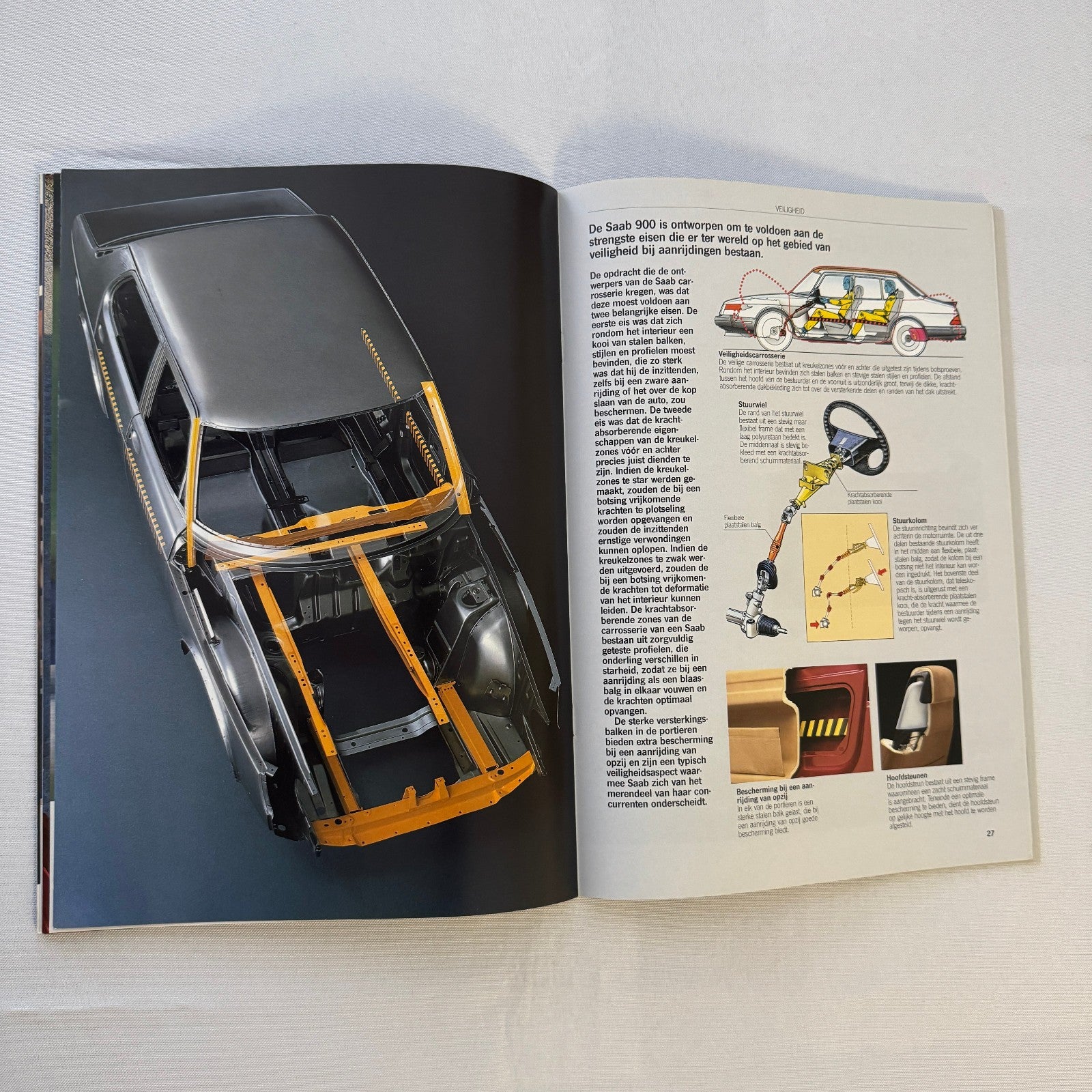 Vintage Saab 900 Car Sales Brochure Catalog 900 Turbo 900i 900C Car DUTCH Text