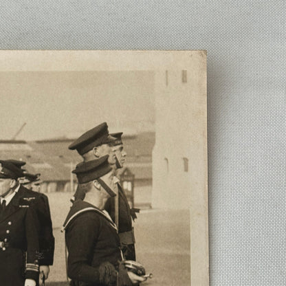 British Navy Inspection Press Photo Photograph Print 1934 Devonport