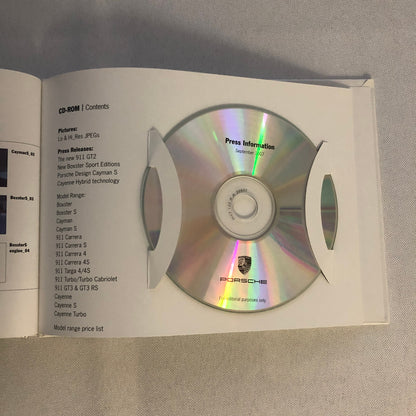 2007 Porsche Press Kit Book Brochure 911 GT2 Cayman S Boxster Sport Cayenne +