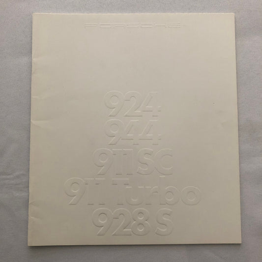 Porsche Sales Brochure Catalog 924 944 911 SC 911SC 911 Turbo 928S 928 S GERMAN