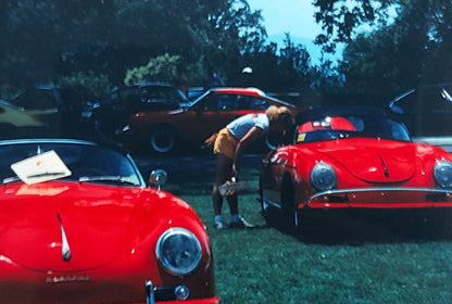 Porsche 356 Cabriolet Convertible Car Show 35mm Photo Slide Vintage 1981