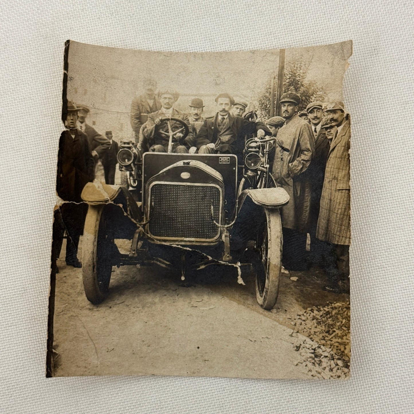 Vintage Photograph Photo Antique Men in Early Automobile Car