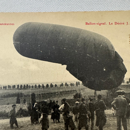 Vintage Zeppelin Airship Dirigible Postcard Post Card French