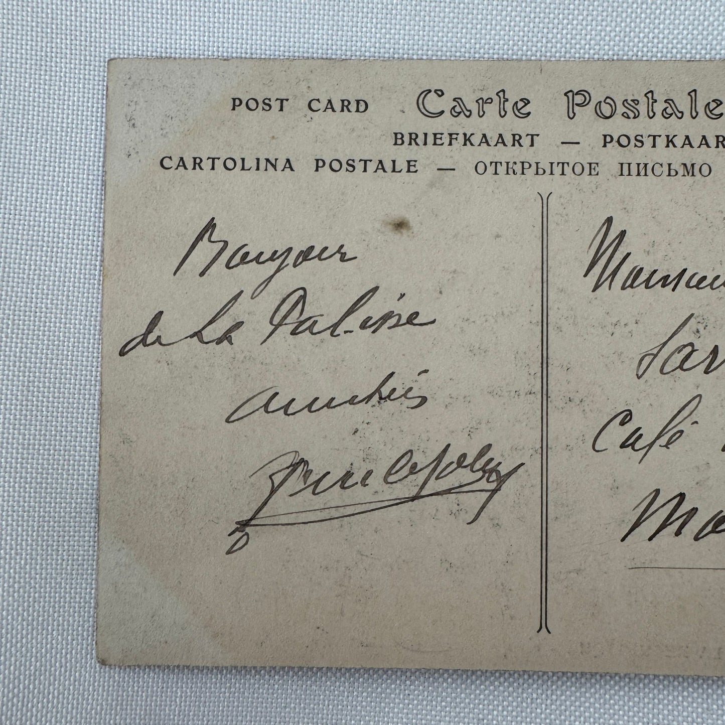 Vintage Zeppelin Airship Dirigible Postcard Post Card French