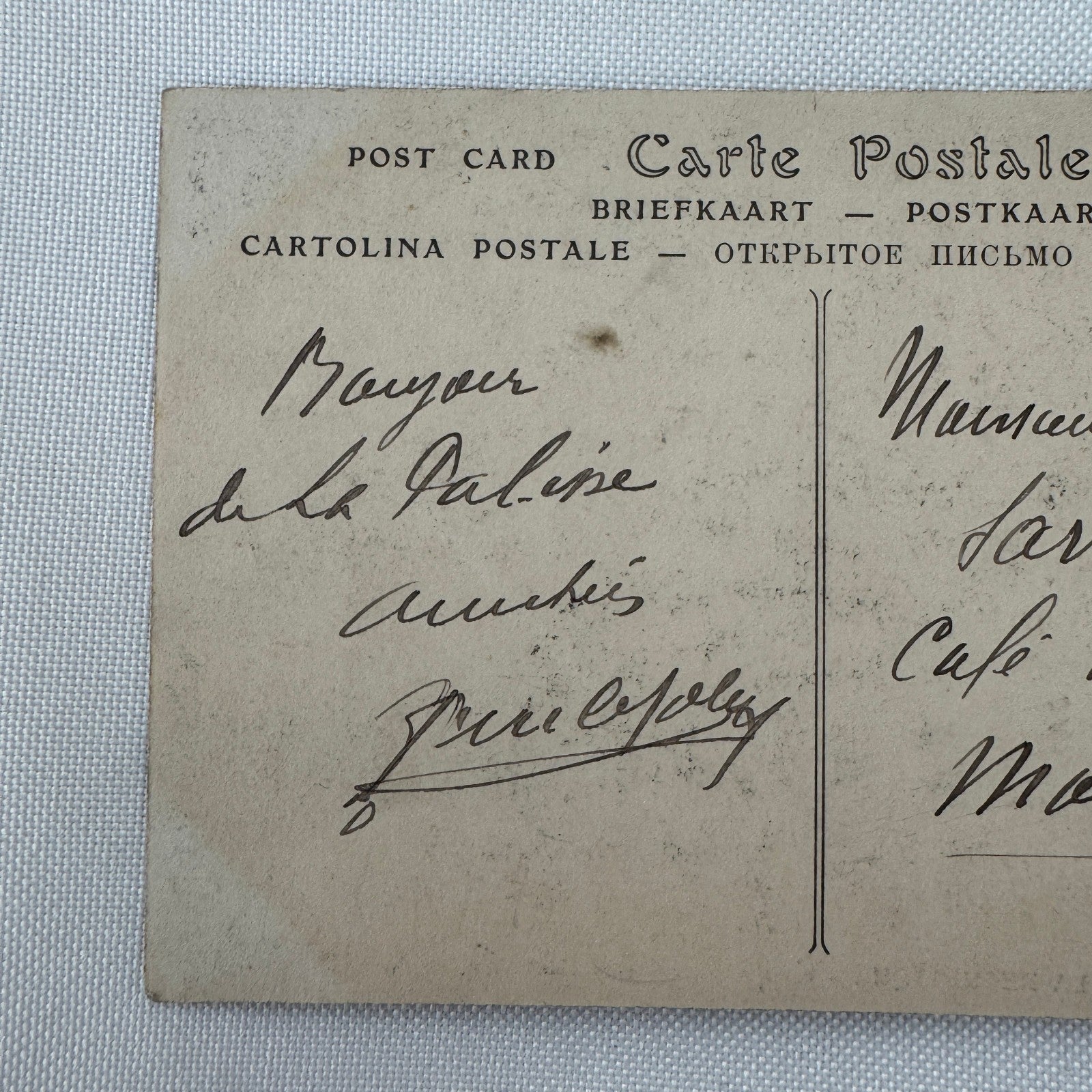 Vintage Zeppelin Airship Dirigible Postcard Post Card French