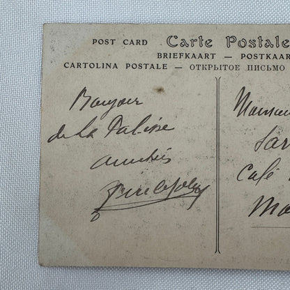 Vintage Zeppelin Airship Dirigible Postcard Post Card French