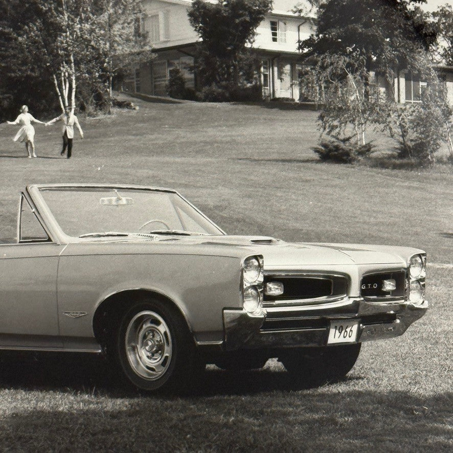 Vintage 1966 Pontiac GTO Convertible Car Photo Photograph Modern Print