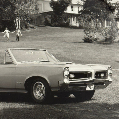 Vintage 1966 Pontiac GTO Convertible Car Photo Photograph Modern Print