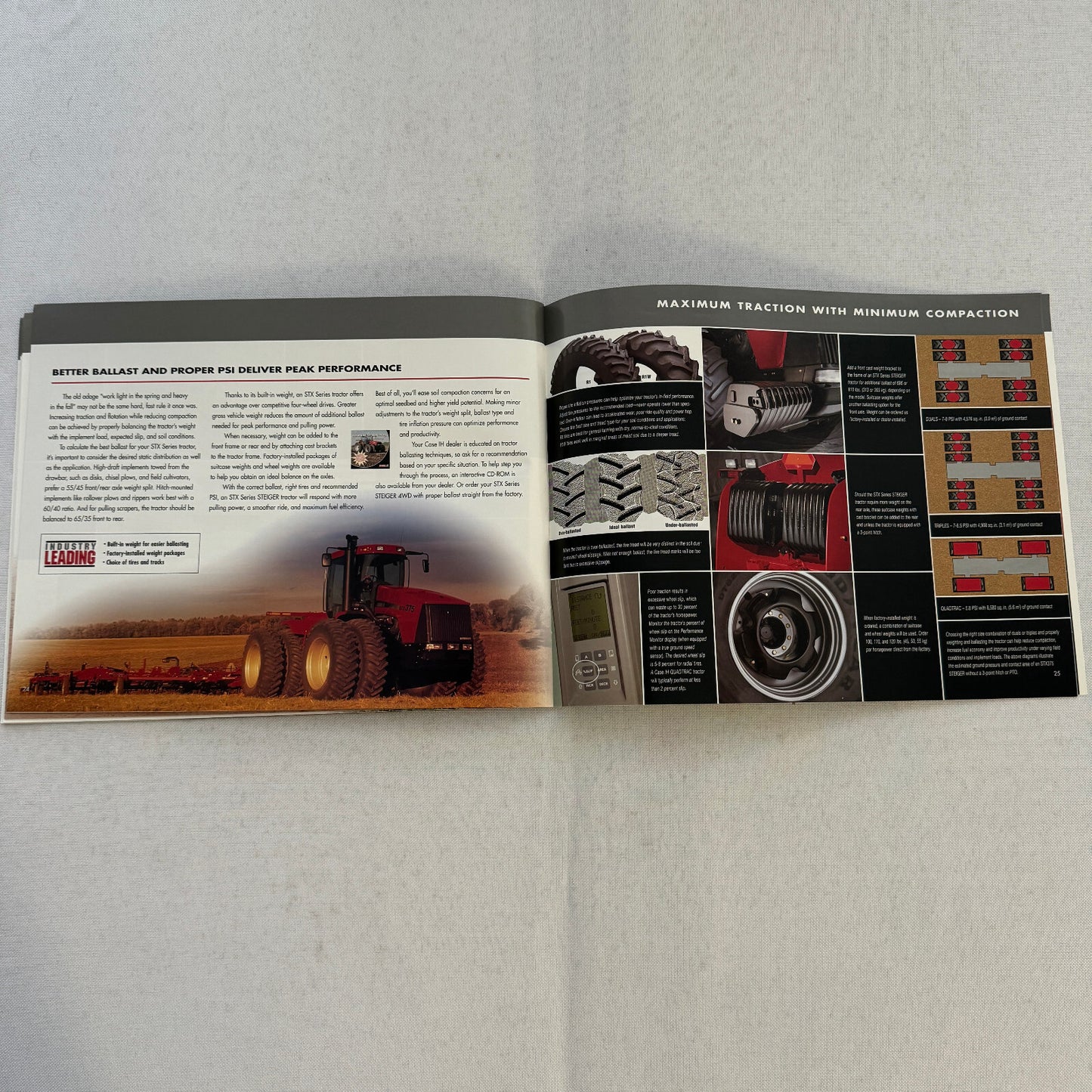 Case STX Series Steiger Tractor Sales Brochure Catalog Advertising 275 to 440 HP