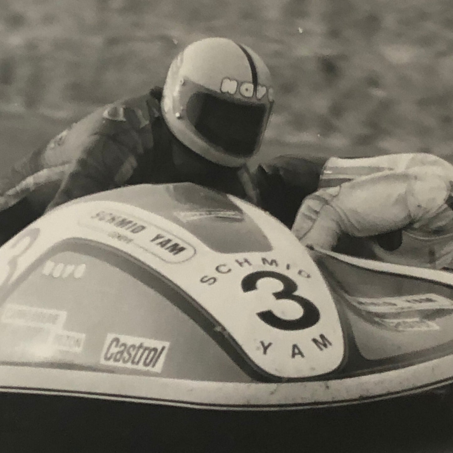 Vintage Motorcycle Racing Photo Photograph Print Germany Sidecar Side Car