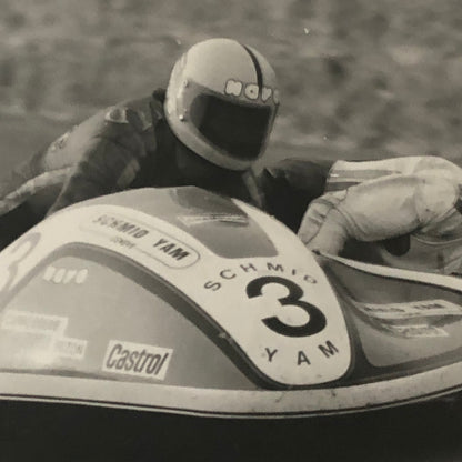 Vintage Motorcycle Racing Photo Photograph Print Germany Sidecar Side Car
