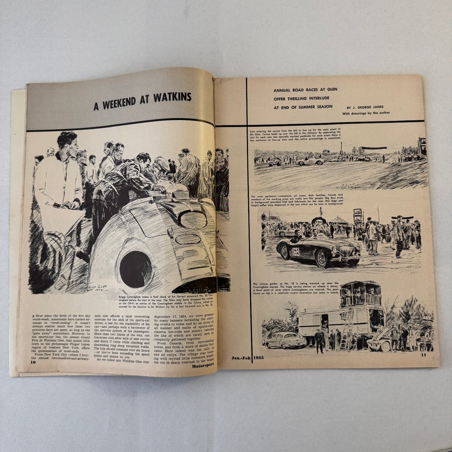 1955 Motorsport Magazine Racing Mercedes Benz 300SL Porsche Speedster Chrysler