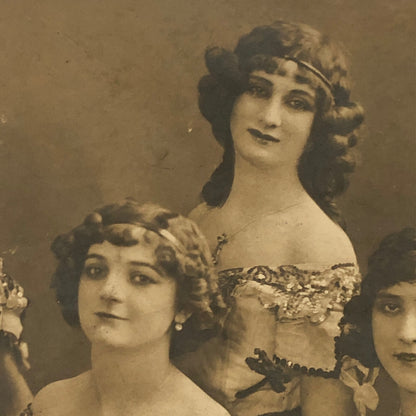 Circus Performer Acrobats Dancer Troupe RPPC Real Photo Postcard Unknown History