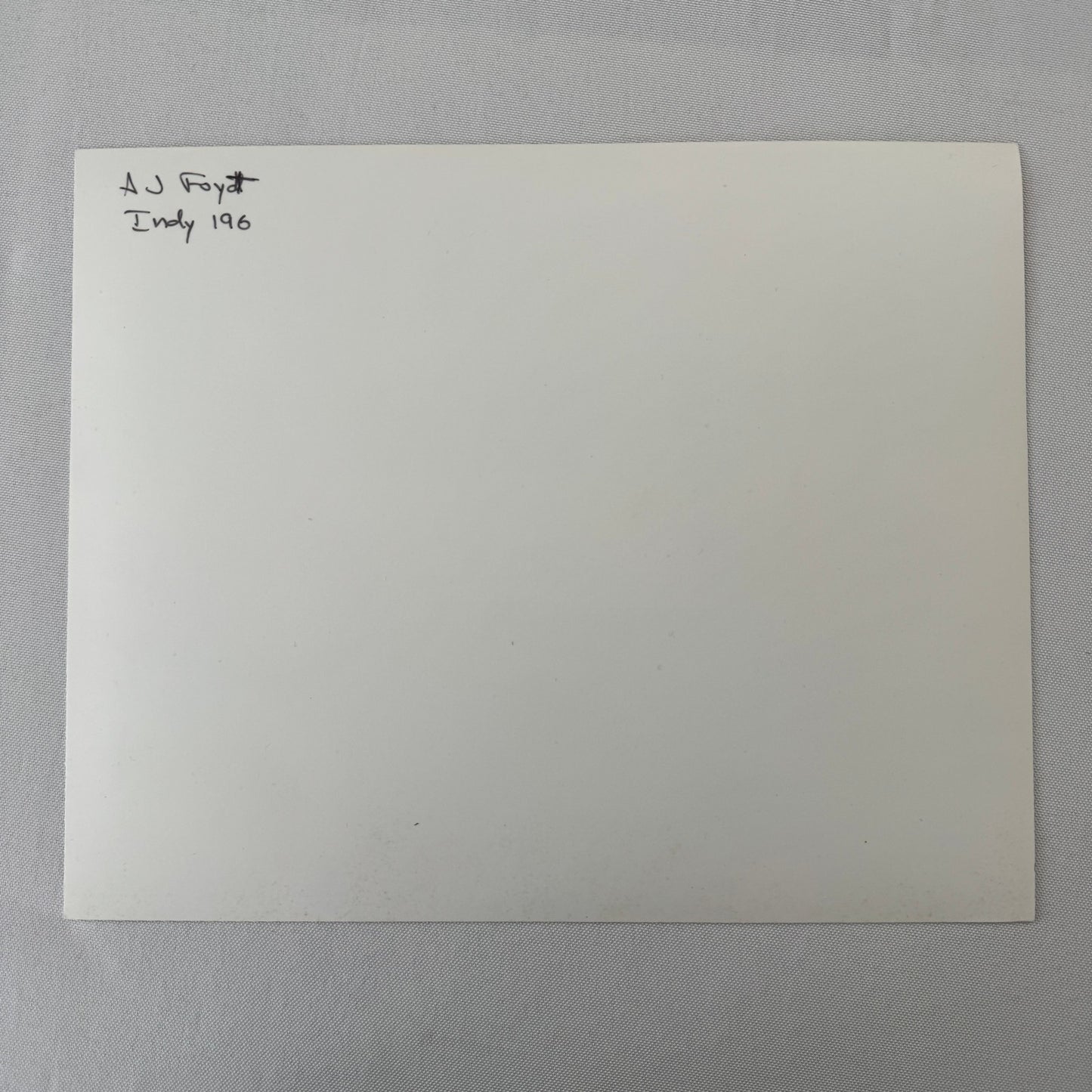 Vintage Indy Racing Photo AJ Foyt Car Motorsport Modern Print