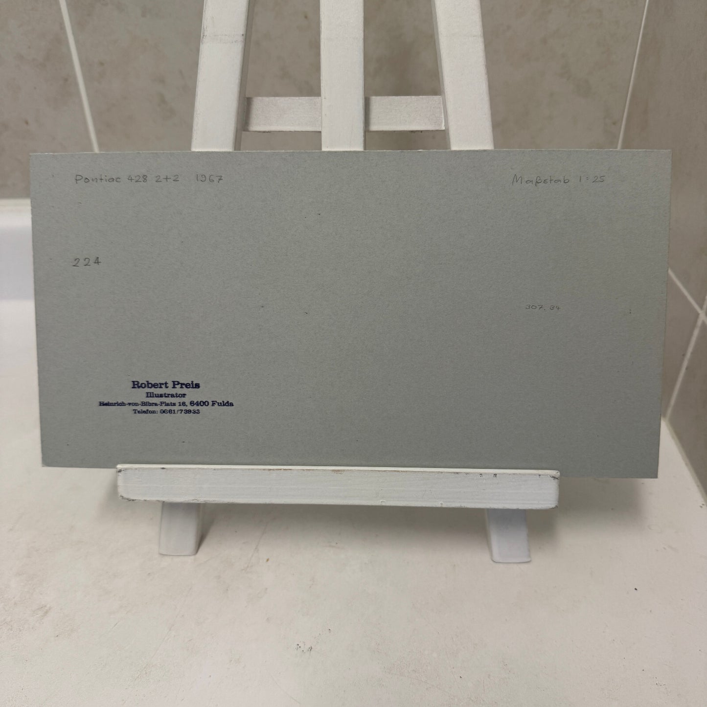 1967 Pontiac 428 Automobile Illustration Art Drawing Hand Drawn Robert Preis