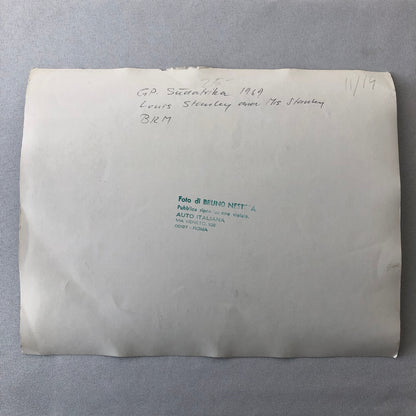 Vintage Racing Photo Photograph BRM 1969 South African Grand Prix Louis Stanley