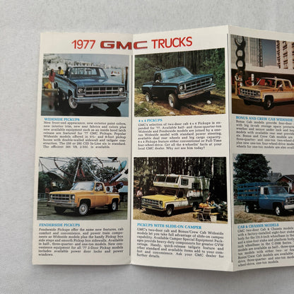 1977 GMC Truck Sales Brochure Catalog PIckup Suburban Van Casa Grande Camper +