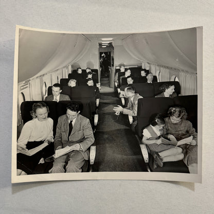 BOAC Airline Boeing Stratocruiser Interior Vintage Press Photo Photograph