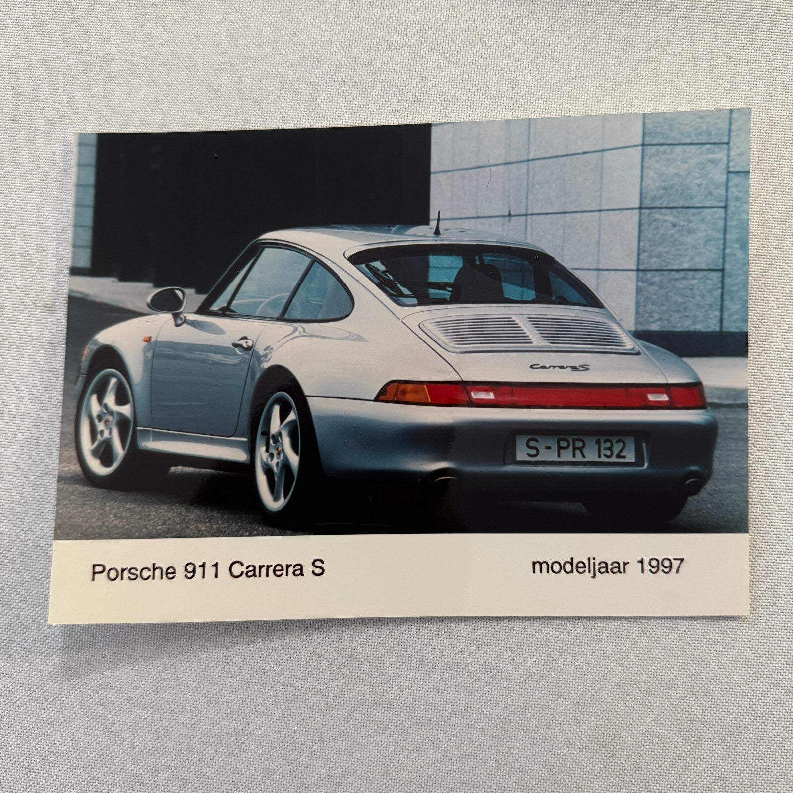 1997 Porsche 911 Carrera S Car Factory Press Photo Photograph Vintage