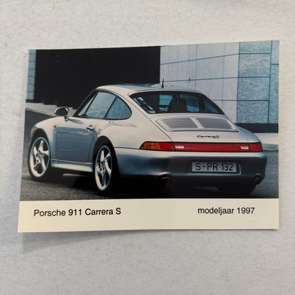 1997 Porsche 911 Carrera S Car Factory Press Photo Photograph Vintage