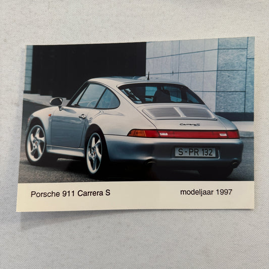 1997 Porsche 911 Carrera S Car Factory Press Photo Photograph Vintage