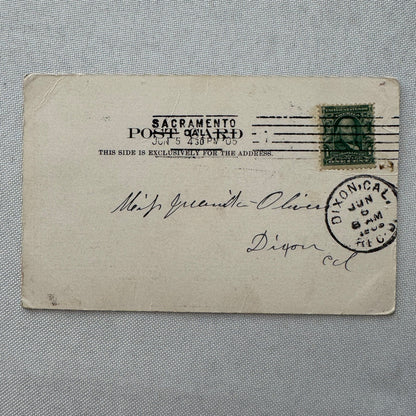 Vintage Postcard Man and Horse Drinking Beer Posted Postmark 1905 1906