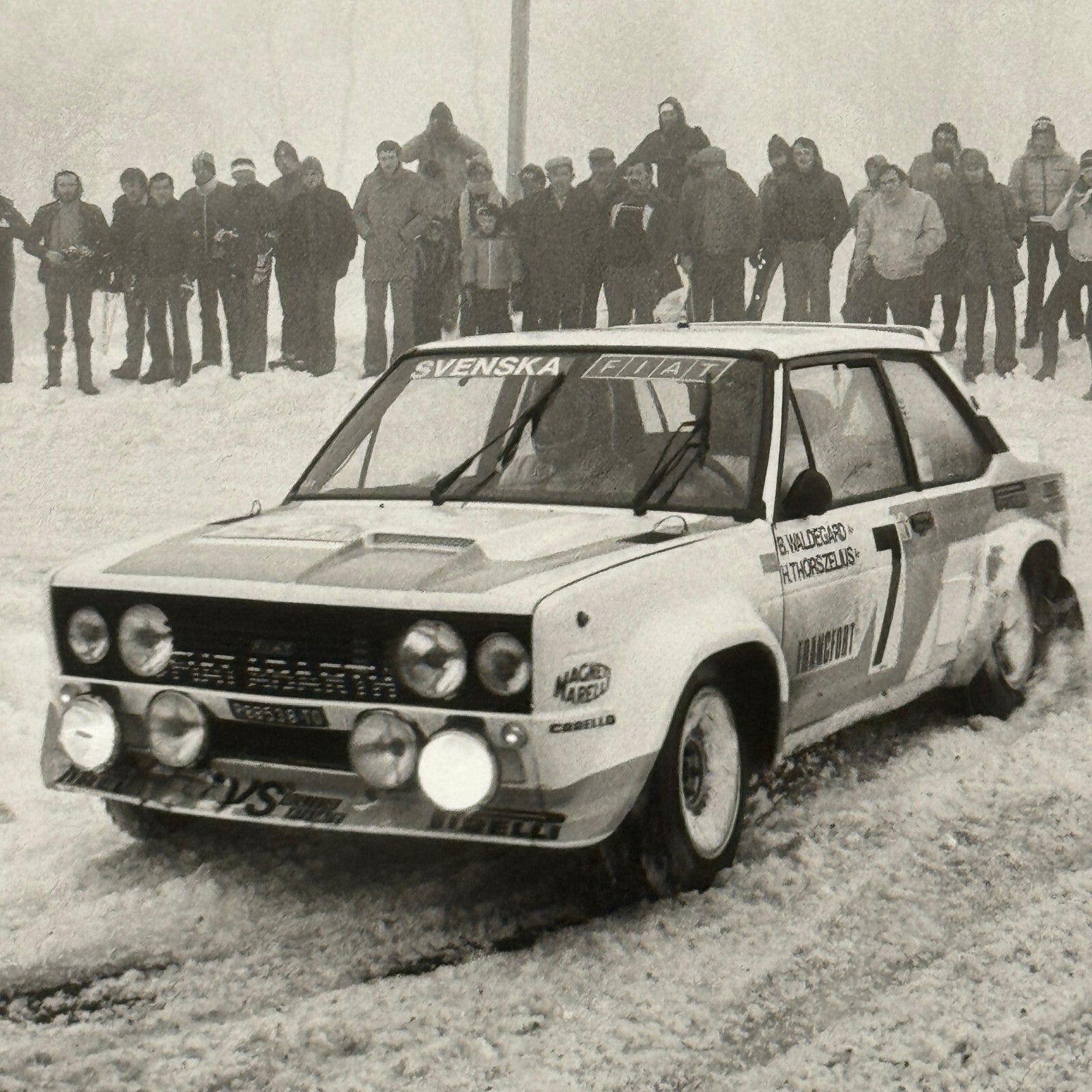 1980 Rallye Monte Carlo Press Photo Photograph DPPI Fiat 131 Abarth Car