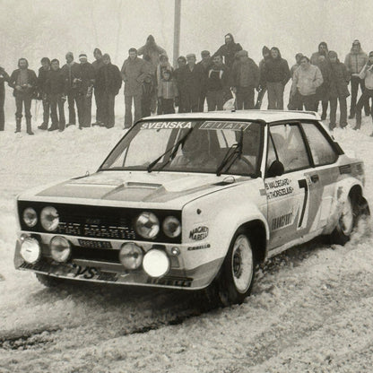 1980 Rallye Monte Carlo Press Photo Photograph DPPI Fiat 131 Abarth Car