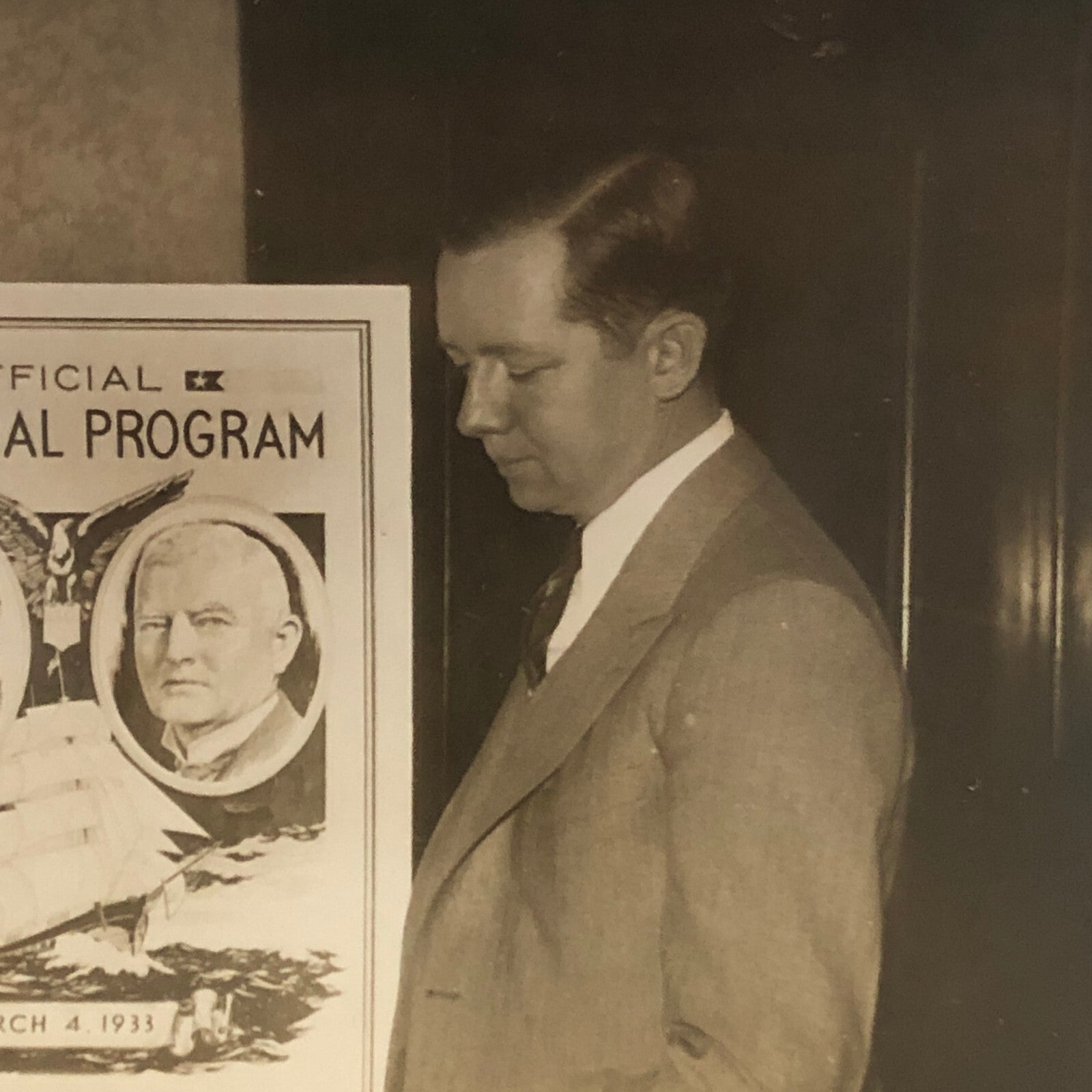Press Photo Photograph FDR President Franklin Roosevelt Inauguration 1933