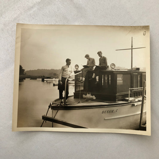Press Photo Photograph Rutgers College Students Live on Yacht Boat NJ New Jersey