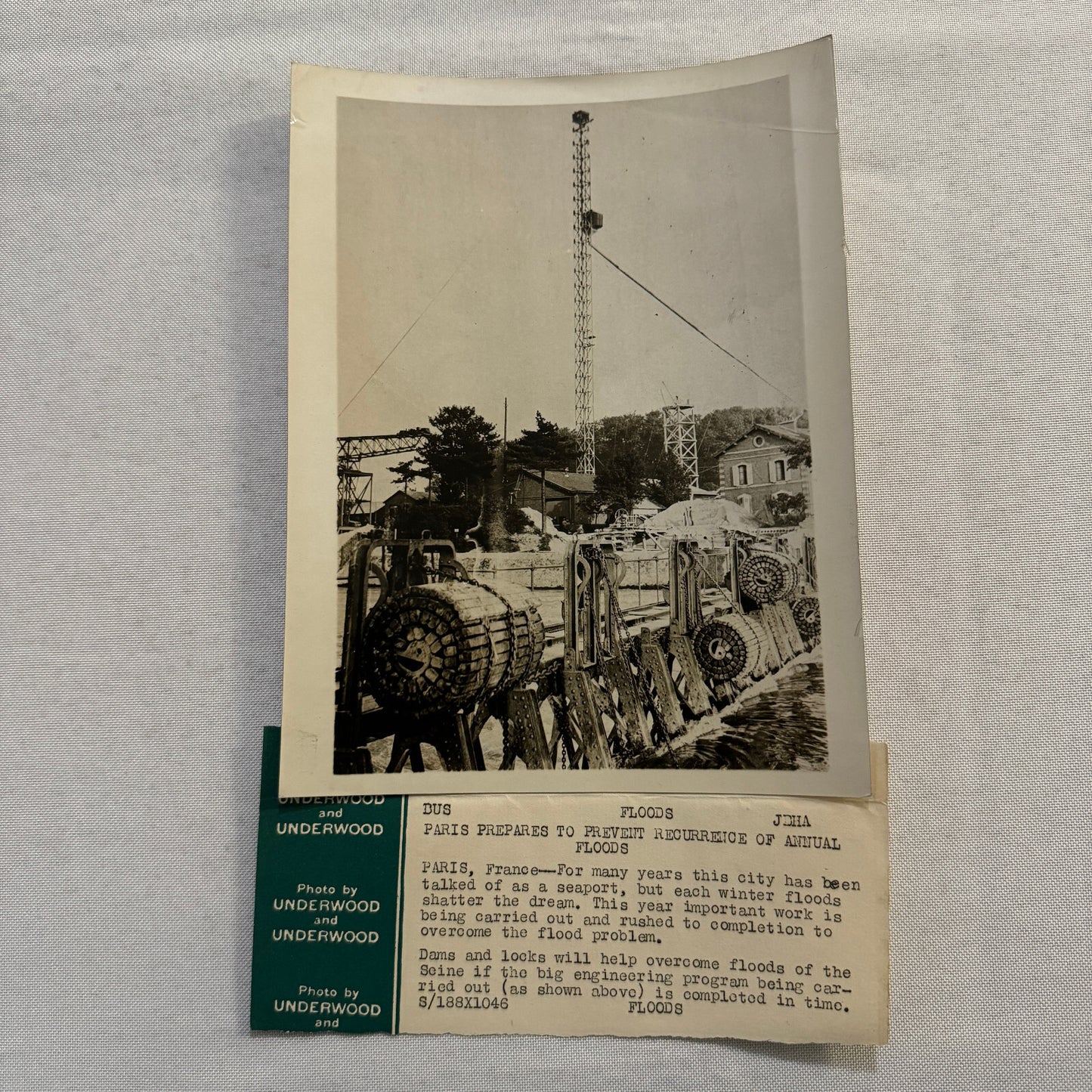 Paris Construction of Dams and Locks to Prevent Floods Press Photo Photograph