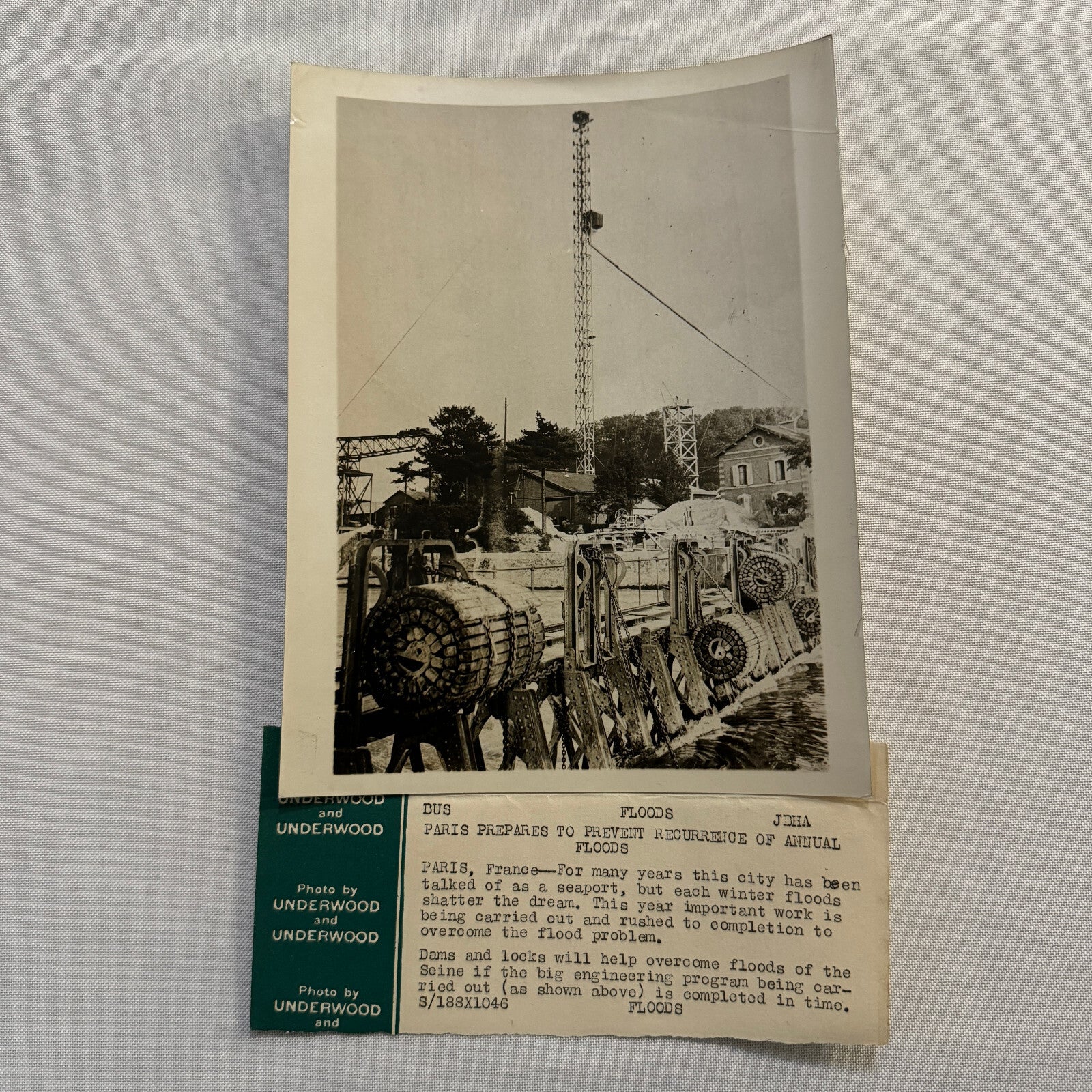 Paris Construction of Dams and Locks to Prevent Floods Press Photo Photograph