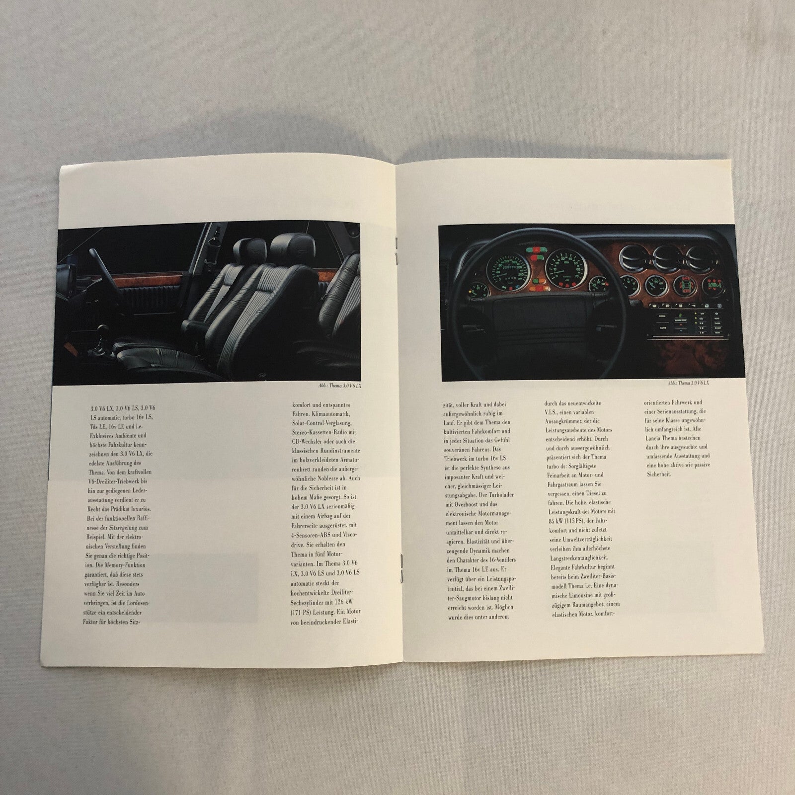 Lancia Thema Car Sales Brochure Catalog German Text