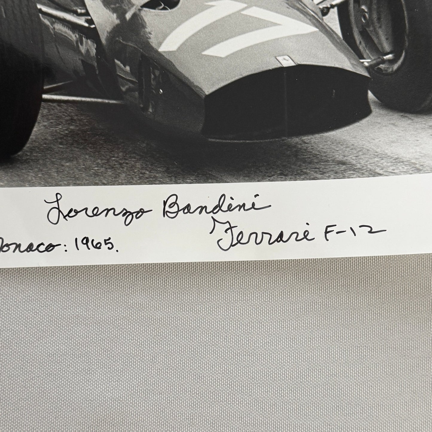 Lorenzo Bandini Ferrari Photo 1965 Monaco Grand Prix Photograph Modern Print