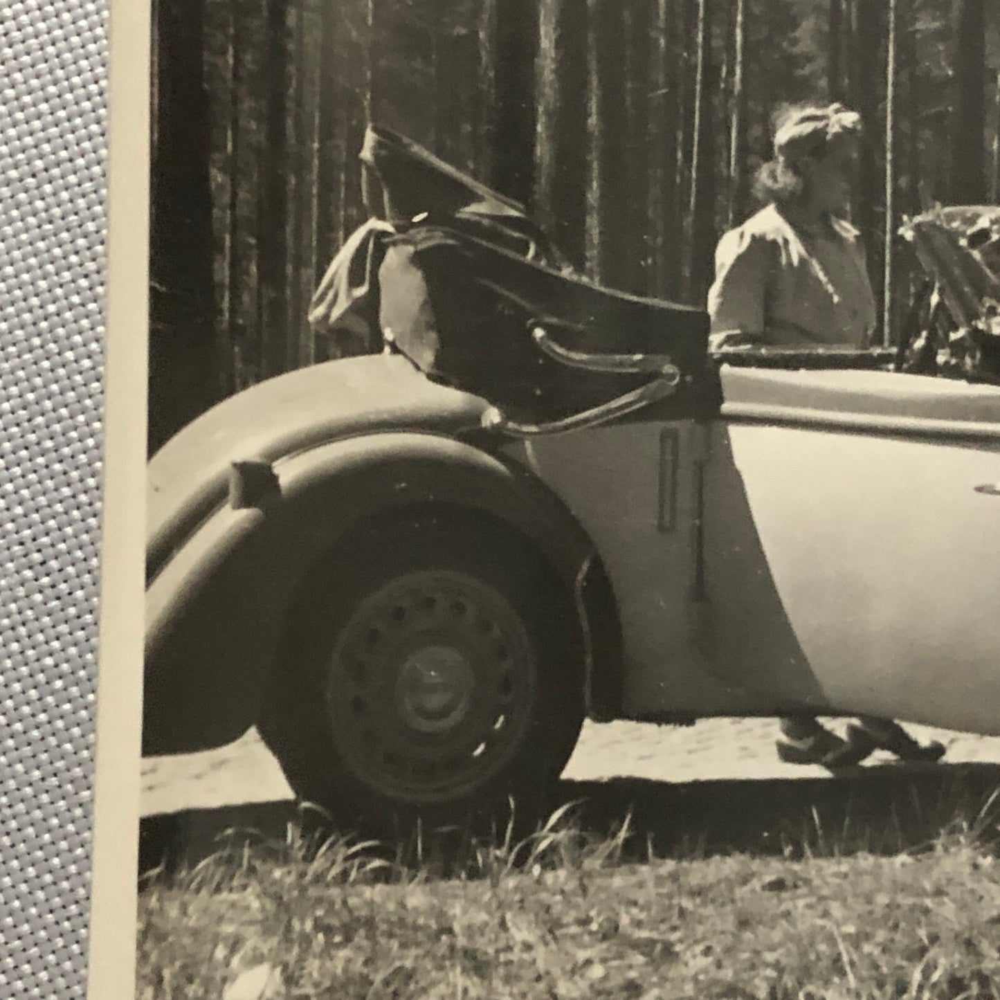Vintage Photo Photograph Snapshot People with Car Automobile  + AL22SM2