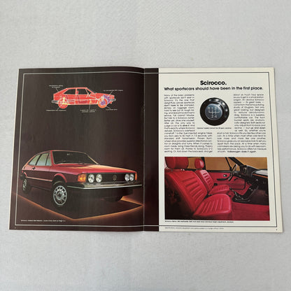 1980 Volkswagen VW Scirocco Car Sales Brochure Catalog Advertising