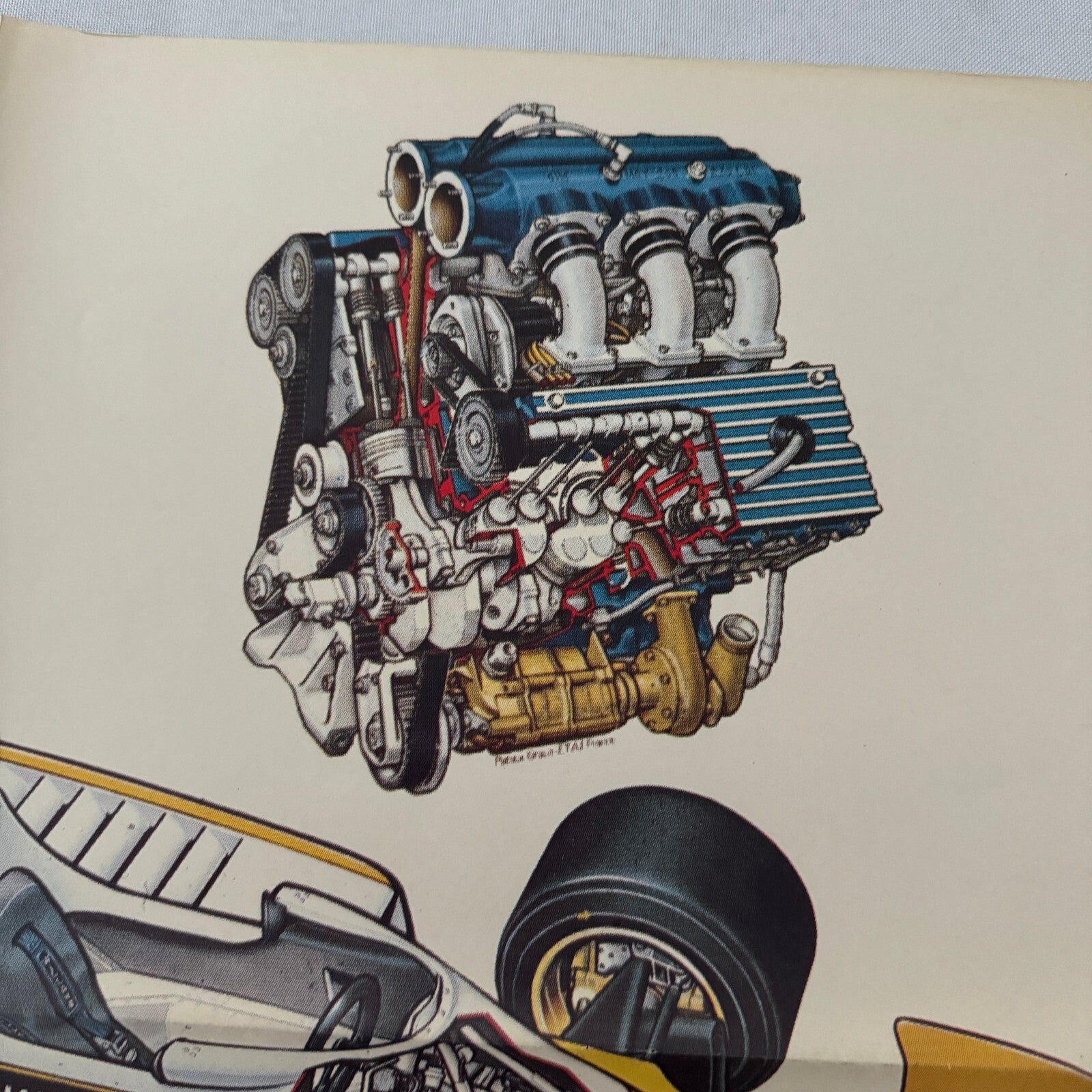 JP Jabouille Renault ELF RS 10 F1 Racing Car Cutaway Illustration Poster