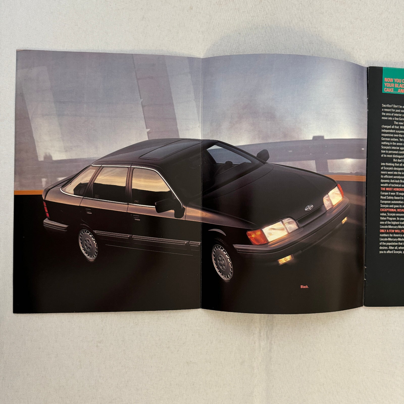 Merkur Scorpio Car Sales Brochure Catalog Advertising