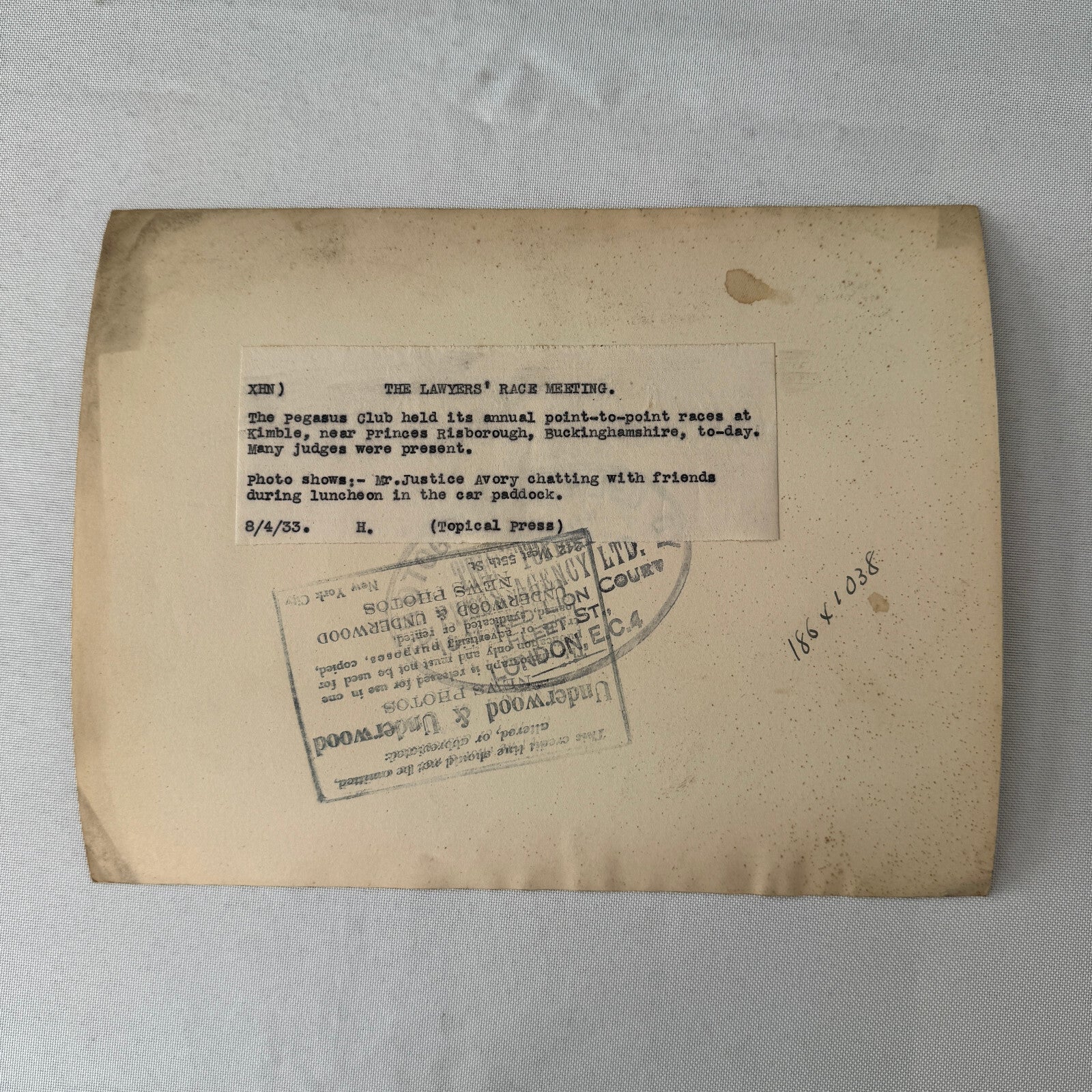 Press Photo Photograph Pegasus Club Car Rally Rallye Lawyers Race Lawyer 1933