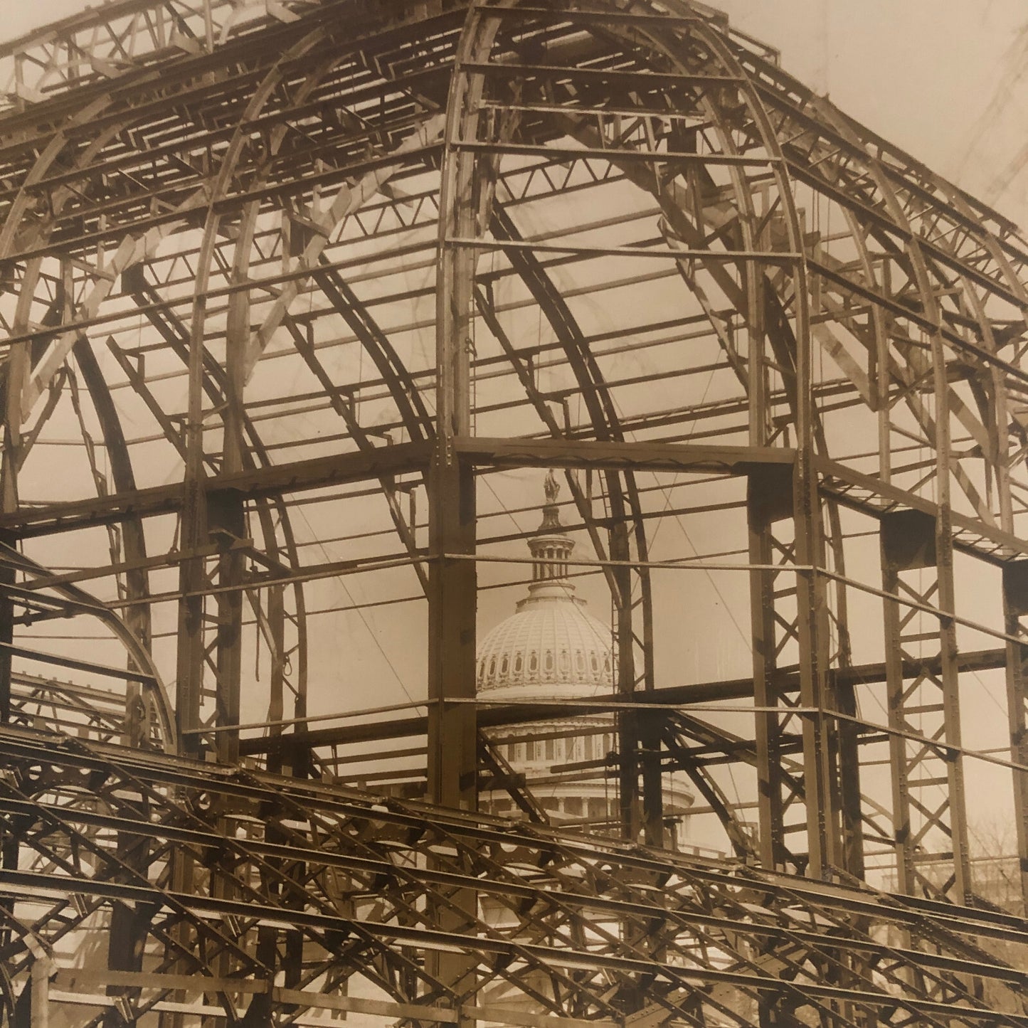 Press Photo Photograph Washington Capitol Building Construction Botanical Garden